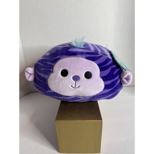Squishmallows Stackable 8" Tazik the Purple Monkey Zebra Plush NEW